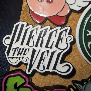 Pierce The Veil White & Black Enamel Pin